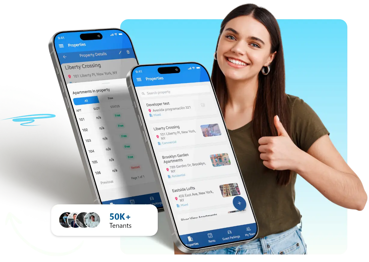 Powerful features of the ParkEase park mobile app designed to professionalize residential parking management and maintain total control from any device.